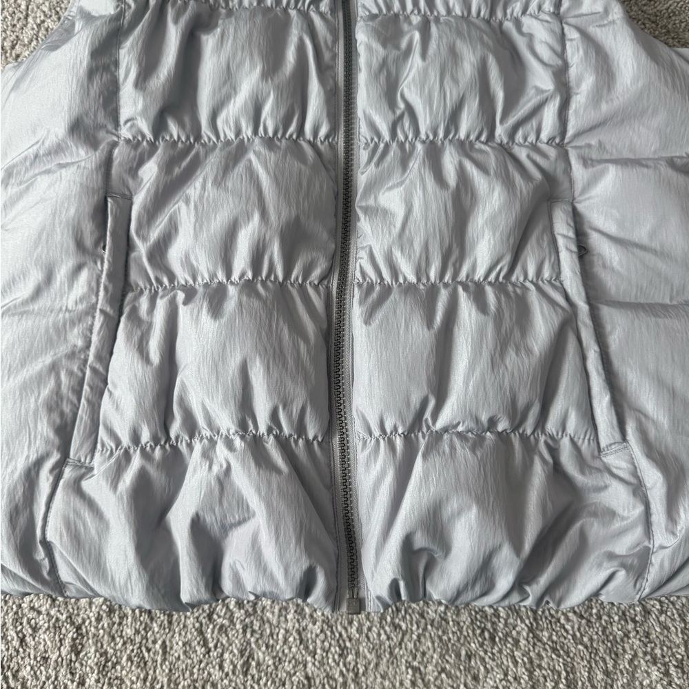 Eddie Bauer Light Gray Goose Down Jacket - image 2